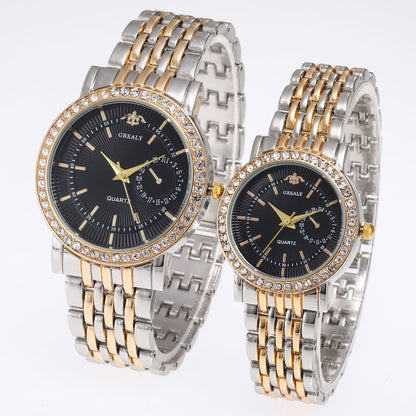 Montre classique et élégante pour couples – style business avec détails en diamant