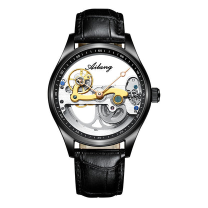 Montre Automatique Squelette Homme avec Bracelet Silicone