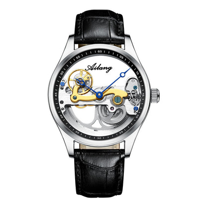 Montre Automatique Squelette Homme avec Bracelet Silicone