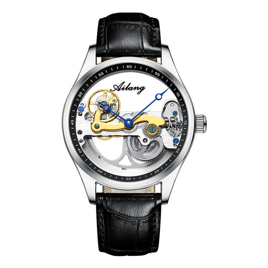 Montre Automatique Squelette Homme avec Bracelet Silicone