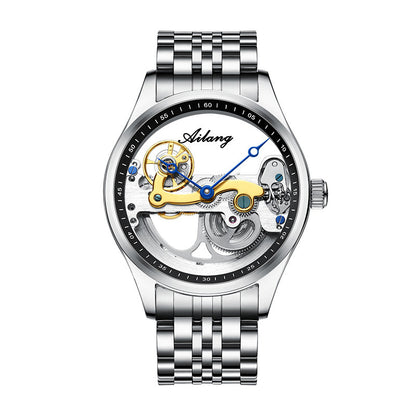 Montre Automatique Squelette Homme avec Bracelet Silicone