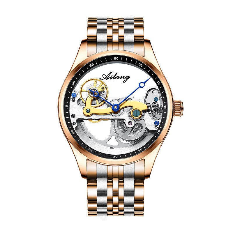 Montre Automatique Squelette Homme avec Bracelet Silicone