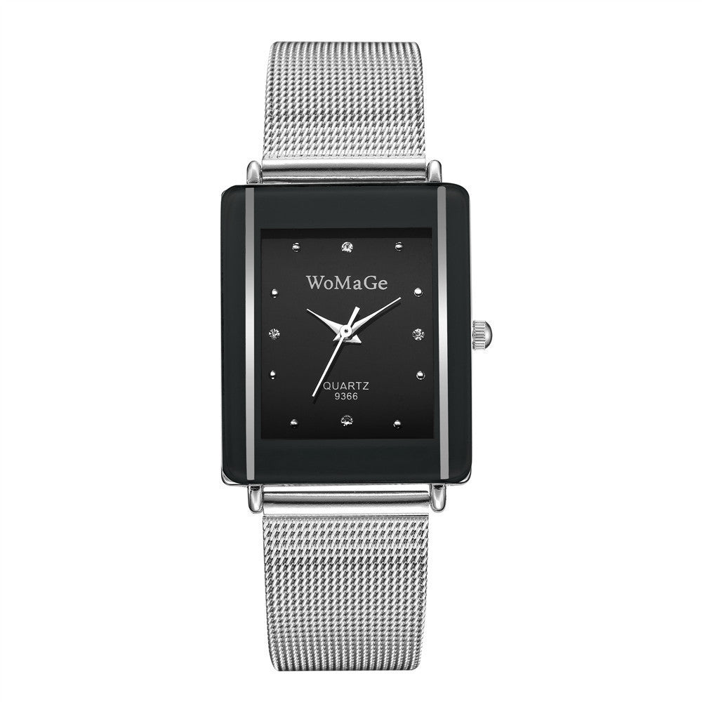 Montres couples au style simple avec cadran rectangulaire