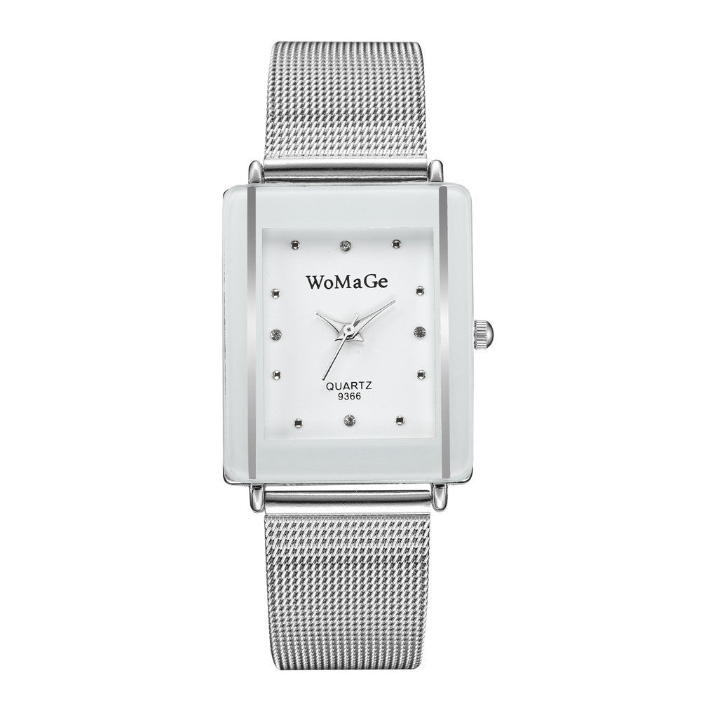 Montres couples au style simple avec cadran rectangulaire