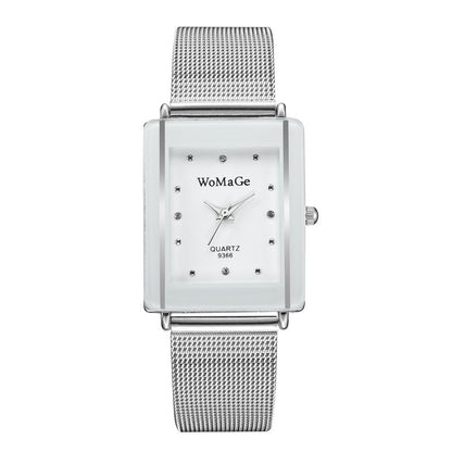 Montres couples au style simple avec cadran rectangulaire