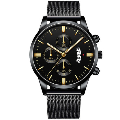 Montre Homme de Luxe – Mouvement Quartz et Bracelet en Maille Acier