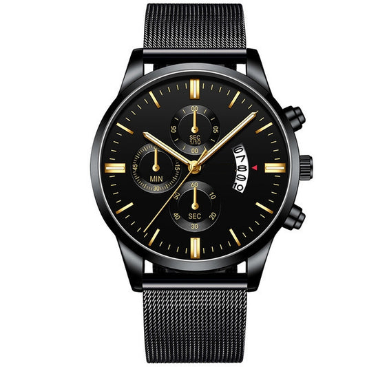 Montre Homme de Luxe – Mouvement Quartz et Bracelet en Maille Acier